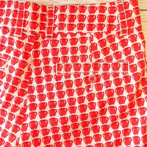 3/$20 J. Crew Red Delicious Apple Print Shorts - Picture 5 of 7